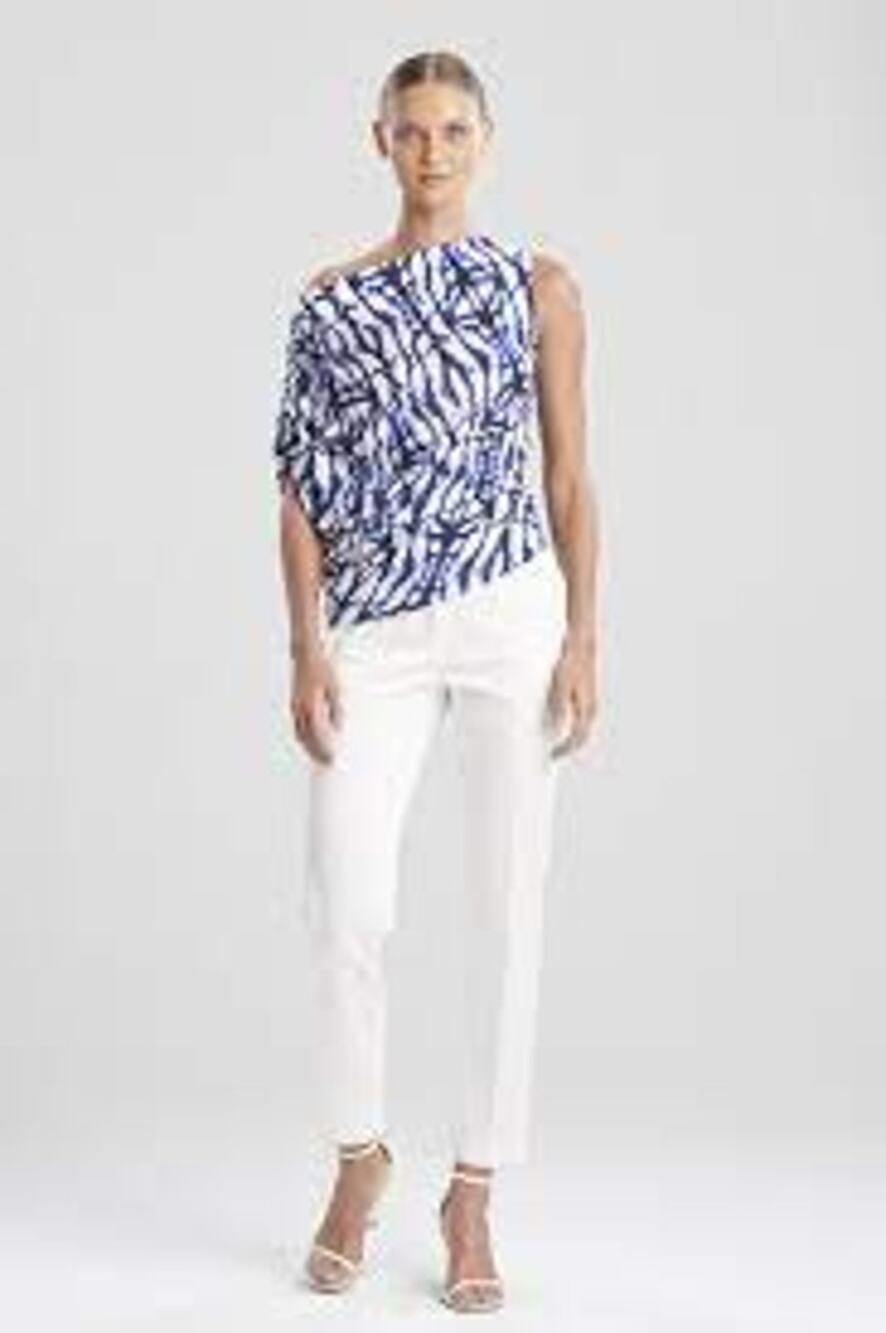Women’s Asymmetrical Natori Akira sleeveless top jersey drape size large New NWT